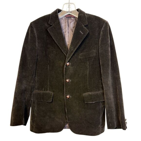 Brooks Brothers Boys Corduroy 3-Button Blazer Sz. 12 Brown Preppy Classic - Picture 2 of 10